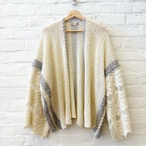 Anthropologie || Rosanna Crocheted Kimono Ivory One Size OS